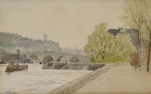 Les Quais A Paris by Auguste Allonge