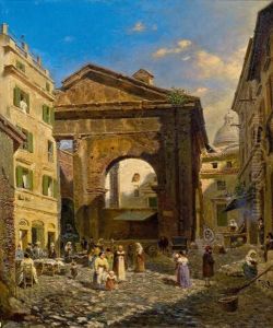 Porticus Der Oktavia In Rom by Franz Alt