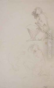 Studies of a kneeling knight