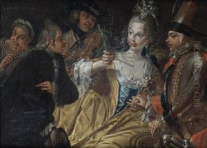 A Courtship Scene by Carlo Amalfi