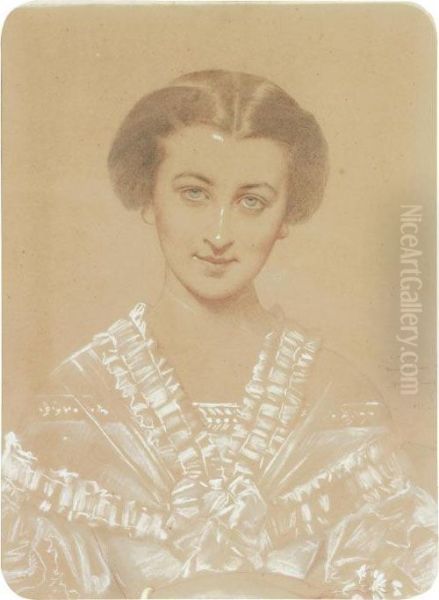Portraits De Marie Et Genevieve, Filles D'armand Bertin - view 1
