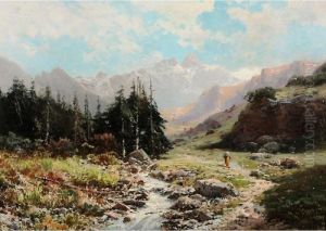 Paesaggio Con Montagne Innevate