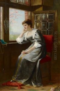 Young Woman At The Window by Ernst Anders