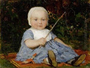 Madchen Mit Geisel by Albert Anker