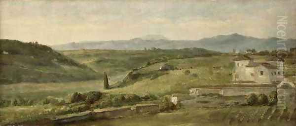 Panoramic Landscape With A Farmhouse - view 1