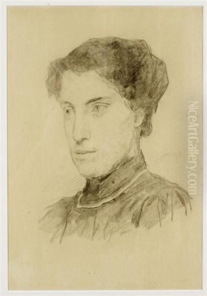 Portrait Of A Woman With Dark Hair - view 1