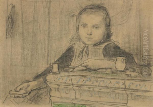 Girl At The Stove (study) - view 1