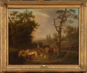 Le Repos Du Troupeau by Hendrik van Anthonissen