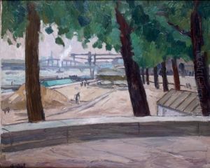 Paris, Bord De Seine by Louis Robert Antral
