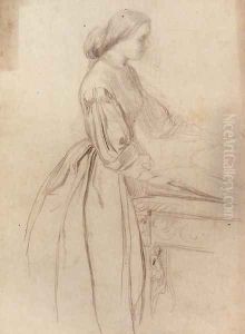 Portrait Of A Lady Possibly Julia Jackson by George Frederick Watts