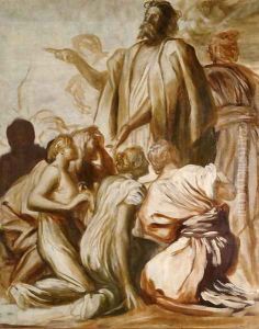 Preaching of Jonah, c.1860 by George Frederick Watts