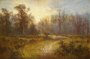 Paisaje Con Rebano by Jose Armet Y Portanell