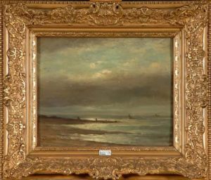 Marine Au Crepuscule by Louis Artan De Saint-Martin