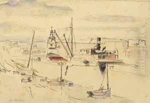 Vue Du Port De Concarneau by Maurice Asselin