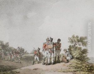 Soldiers On The March by John Augustus Atkinson