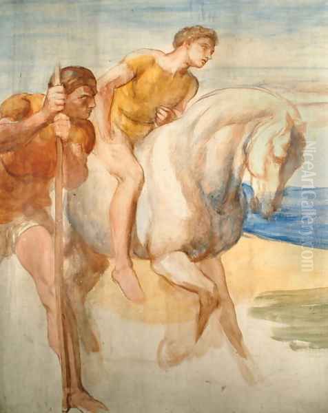 Study for fresco of Coriolanus for Bowood House, c.1860 - view 1