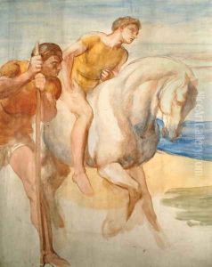 Study for fresco of Coriolanus for Bowood House, c.1860