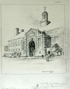 Regimental Headquarter Building, Governor's Island by Vernon Howe Bailey