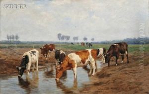 Cattle Watering by Hermann Baisch