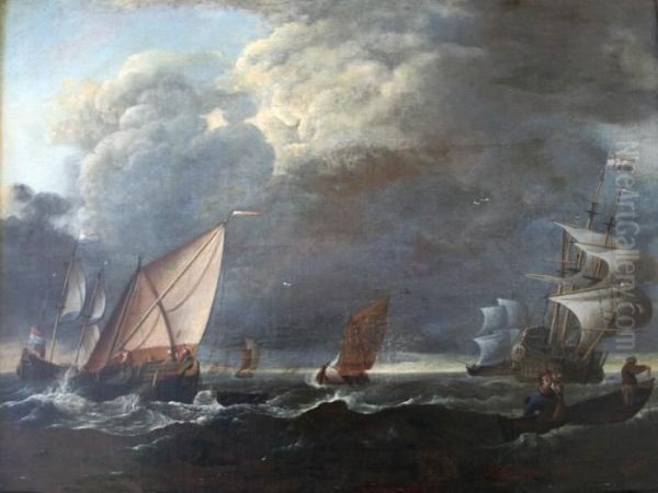 Marine Scene Under A Stormy Sky - view 1