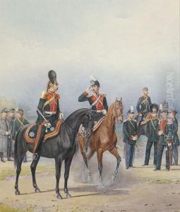 A Regimental Scene by Piotr Ivanovich Balashov