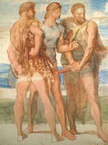 Study for fresco of Coriolanus for Bowood House, c.1860 3