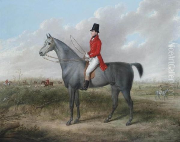 A Gentleman On His Grey Hunter, A Hunt Beyond by James Walsham Baldock