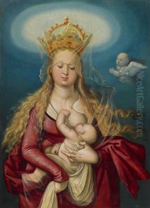 The Virgin As Queen Of Heaven Suckling The Infant Christ by Hans Baldung Grien