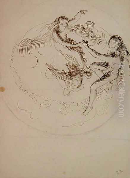 Study for a circular ceiling decoration - view 1