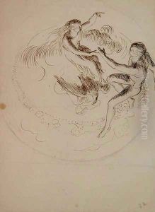 Study for a circular ceiling decoration by George Frederick Watts