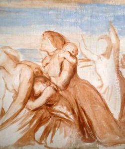 Study for fresco of Coriolanus for Bowood House, c.1860 2