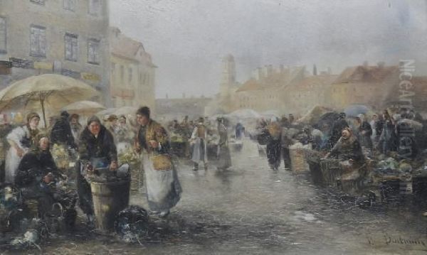 The Market Square by Emil Barbarini