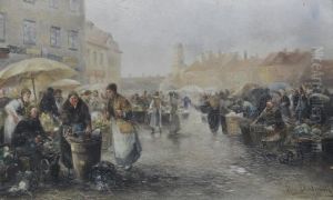 The Market Square by Emil Barbarini