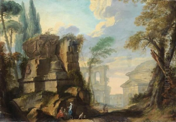 Paysage De Ruines Romaines Anime De Personnages - view 1