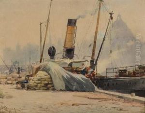 Le Port Saint Nicolas (paris) by Antoine Barbier