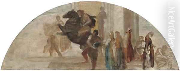 Composition sketch for an unexecuted mural - view 1