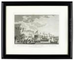 Launch Of The Steam Frigate Fulton The First by John James Barralet