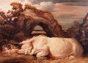 A Sow and Piglets Under a Tree, 1809