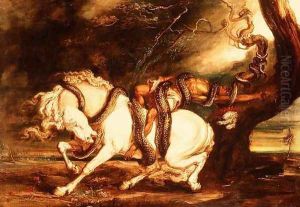 Boa Serpent Seizing His Prey by James Ward