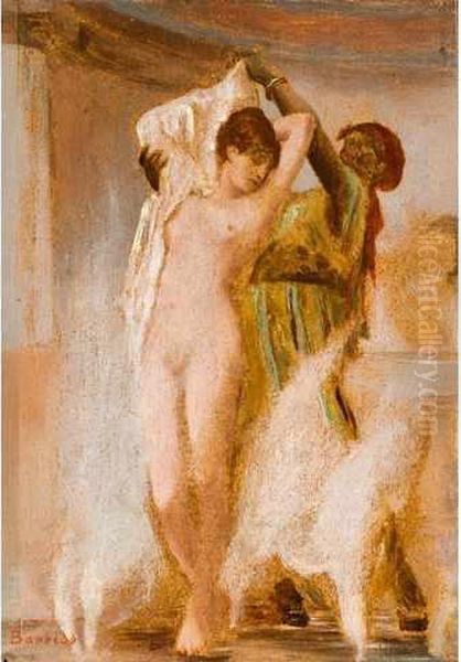 Femme Nue Et Sa Servante Dans Les Vapeurs Du Hammam - view 1
