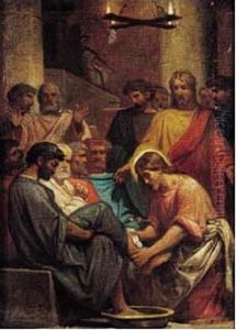 Le Christ Lavant Les Pieds Des Apotres