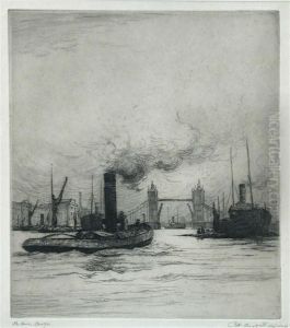 The Tower Bridge by Charles Henry Baskett
