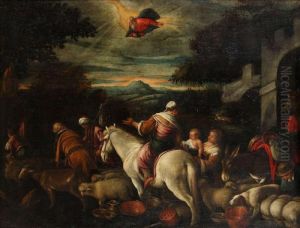 Abraham Vertrekt Uit Haran by Jacopo Bassano (Jacopo da Ponte)