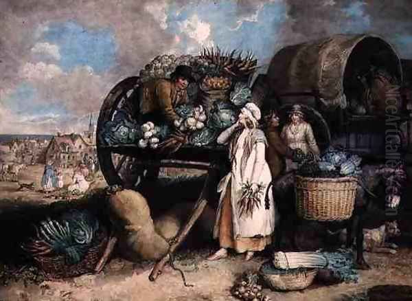 A Vegetable Market, engraved by William Ward (1766-1826), pub. by Messrs. Ward & Co., 1803 - view 1