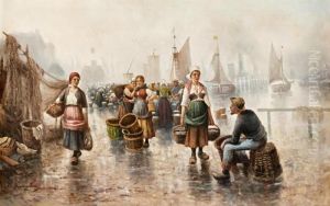 View From The Harbour by Adolf Baumgartner