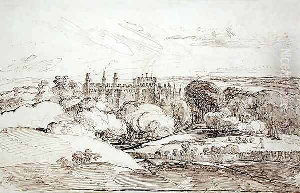 Lea Castle from above the Woods, 1814 - view 1
