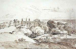 Lea Castle from above the Woods, 1814