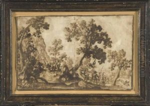 La Halte Des Chasseurs by Ercole Bazzicaluva