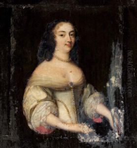 Portrait De Femme Tenant Des Fleurs