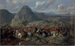 La Bataille De Hierba-buena by Jean-Adolphe Beauce